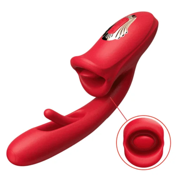 Bisou - Mouth Shaped Biting G Spot Soother with Vibration & Flapping Price In Pakistan