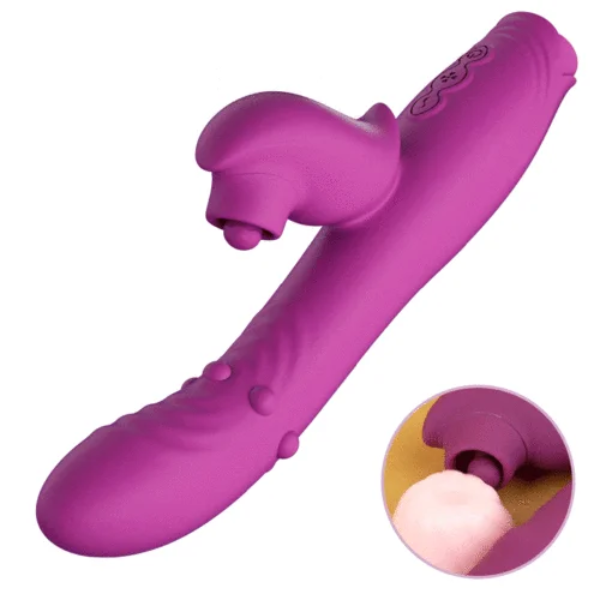 Liliana - 4 In 1 Tapping Wiggling G-spot Vibrator With Rolling Beads Price In Pakistan