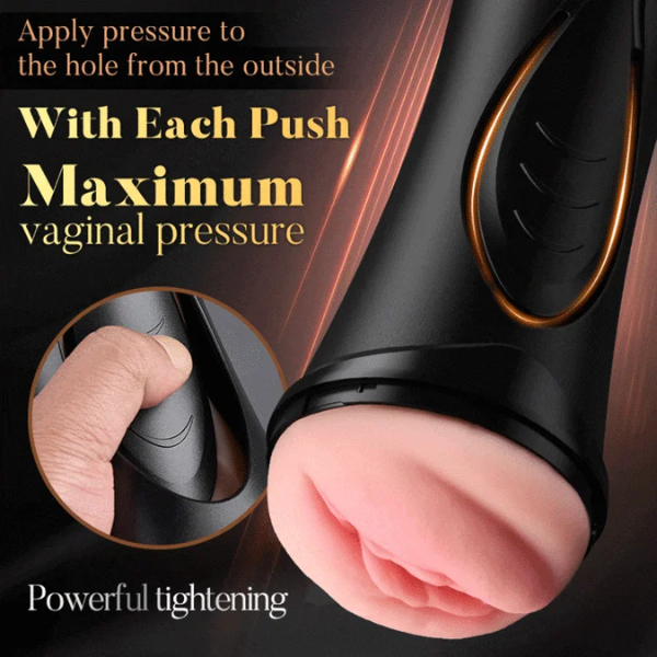 Pressure Palm 10 Vibrations Realistic Labia Vaginal Pressure IPX7 Waterproof Electric Masturbator Price In Pakistan