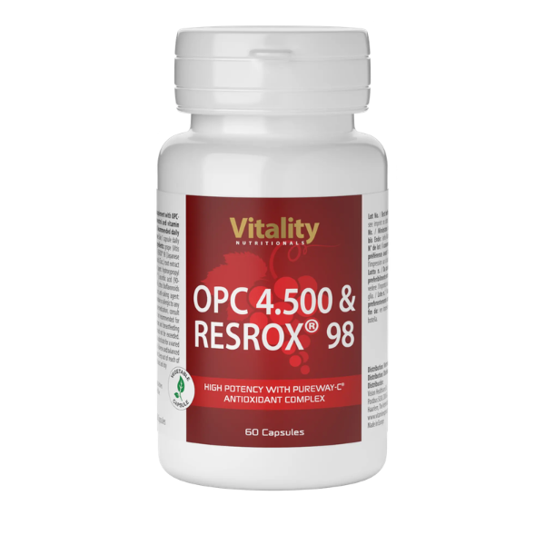 Vitality Nutritionals OPC 4.500 & RESROX® 98 60 Capsules Price In Pakistan