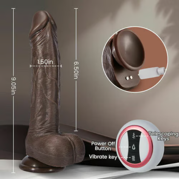 Wilson 8 Thrusting & Vibrating & Swing Realistic Black Dildo 8.70 Inch Price In Pakistan